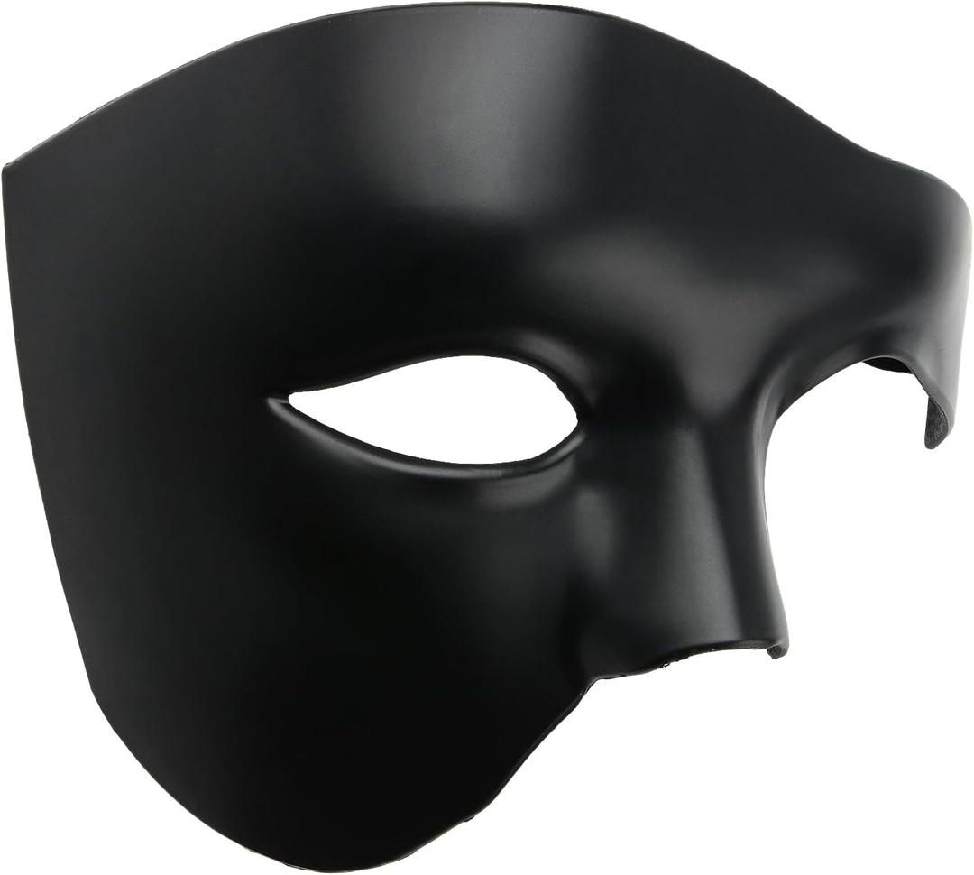 Hoshin Masquerade Mask, Half-Face Mardi Gras Decorations Venetian Masks for Mens (Black)