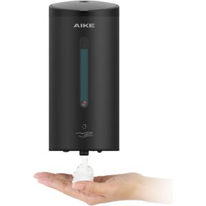 AIKE Wall Mount Automatic Foam Soap Dispenser 25 OZ Commercial Large Capacity Stainless Steel Model AK1205FA(Matte Black)