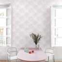 Peel and Stick Wallpaper Geometric Boho Wall Paper White Pink Fireworks Contact Paper 17.3"197" Self-Adhesive Round Wallpaper for Bedroom Waterproof Removable Shelf Liner Decal Vinyl Roll