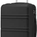 Kono 20'' Carry on Luggage Lightweight with Spinner Wheel TSA Lock Hardside Luggage Durable Small Carry on Suitcase Black