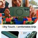 BXYJY for iPhone 17 Case Magnetic with Stand, Camera Control Button, Full Lens Protection, Compatible with MagSafe, Military Grade Protection, Translucent Matte Thin Hard Case for iPhone 17, Green