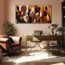 Large Abstract Wall Art Canvas Abstract Wall Decor for Living Room Neutral Framed Art Prints Colorful Artwork for Bedroom Dining Room 29x58 Inch