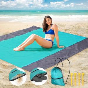 Beach Blanket Waterproof Sandproof,Large Oversized Sand Free Beach Mat,Portable Picnic Mat for Travel Camping Hiking Picnic, Lightweight & Durable Family Water Resistant Mat (Green)