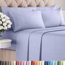 Cal King 6 Piece Sheet Set - Comfy Breathable & Cooling - Ultra-Soft Hotel Luxury Bedding Set w/ 8-16 Inch Deep Pockets - 1 Flat & 1 Fitted Sheet & 4 Pillowcases - Wrinkle Free & Easy Care - Lavender