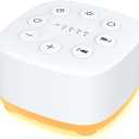 Meditation White Noise Sound Machine 30 Soothing Sounds with 32 Volume Control 12 Night Light 5 Timers Portable Sleep Machine for Travel Powered by AC or USB Sleep Therapy for Baby Kids Adults (White)