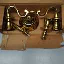 Rely+ 3 Arm Baby Candelabra Gold Glossy 8 Inch Taper Candle Holders Gothic Decorations Candlesticks Holder Home Decor Wedding Parties Centerpiece for Dining Table