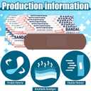 500 Count Brown Waterproof Adhesive Bandages Bulk 3/4" x 3" Adhesive Breathable Bandages for Sensitive Skin School Nurses Businesses Travel First Aid Kits Homeless Care Supplies Donations