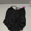 Avidlove Women One Piece Lingerie Deep V Teddy Sexy Lace Bodysuit Snap Crotch Babydoll (Medium, Double Layers - Black)