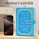 2 Pack Lined Journal Notebook for Women Men, A5 Hardcover Leather Journals with 400 Pages 80 GSM Thick for School Office Writing Business Travel, College Ruled Notebooks with Magnetic Buckle (Sky Blue)