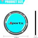 Bling Car Cup Holder Coaster, 2PCS 2.75" Luminous Shiny Sports Non-Slip Insert Vehicle Drink Cup Pad with Rhinestone, Shockproof Embedded Auto Water Bottle Holder Mat, Universal Fit