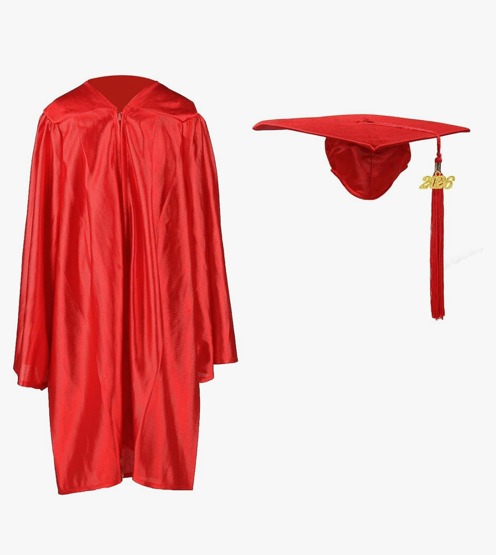 Shiny Kindergarten Graduation Cap and Gown Set 2025 27 2 Pack
