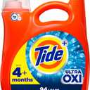 Tide Ultra Oxi Liquid Laundry Detergent HE Compatible, 94 Loads, 132 fl oz (Packaging May Vary)