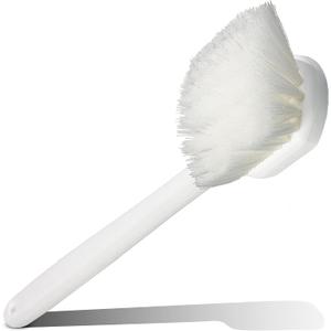 CFS 36620L00 Flo-Pac Plastic Handle Utility Scrub Brush, Nylon Bristles, 20" Length, 2" Bristle Trim, White, 1 Count