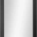 Over The Door Mirror, 14x50 Inch Large Wall Mirror, Black Frame for Bathroom, Bedroom, Closet, and Hallway