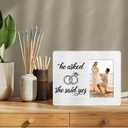 Engagement Gifts for Newly Married Couples, Wedding Picture Frame, He Asked She Said Yes, 4x6 Inch Photo