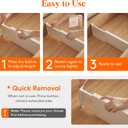 Lifewit 5 Pack 5" High Drawer Dividers 34-56cm/13.5-22" Adjustable Drawer Organizer for Clothes/Utensils, Expandable Drawer Separator in Dresser/Kitchen/Bedroom/Office Organization & Storage White