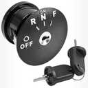 DRIVE UP Ignition Key Switch W/2 Keys for EZGO Electric RXV 2008-Up, OEM 605637 (Key Switch and Keys) (Black)