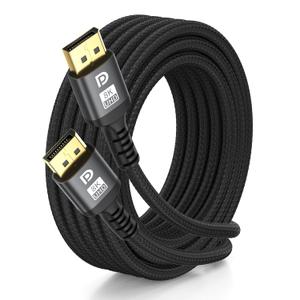 8K Displayport Cable 20ft 1.4 Cable - High Speed DisplayPort [8K@60Hz, 4K@144Hz, 2K@240Hz] Supports 32.4Gbps,and is Used for HDR, FreeSync G-Sync, Gaming Monitor PC TV Graphics