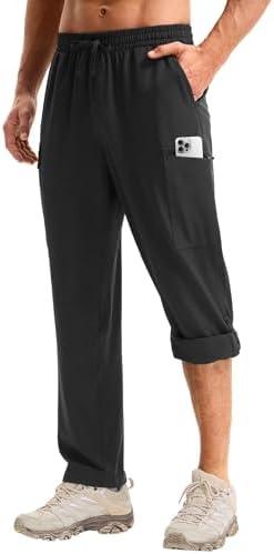 baleaf Men's Hiking Pants Water Resistant Convertible Cargo Capri Roll Up Capri UPF50+ Zipper Pockets Clothing Travel, XL
