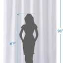 Amazer Extra Long Shower Curtain Liner Washable, 72 x 96 Inches, Fabric White Shower Liner with 2 Bottom Stones, Waterproof 2-in-1 Shower Curtain and Liner, 12 Grommet Holes, Hotel Quality, White