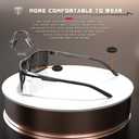 ATTCL Men's Casual Polarized Sunglasses for Men Sports Driving Sun Glasses UV Protection Al-Mg Frame (Black)