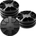 8 Pack 10inch Original Round Heavy Duty Deck Block Foundation Support Base Durable Plastic Deck Support Pedestal Floating Shed Platform Base for Piers, Decks, Post and Beam Construction