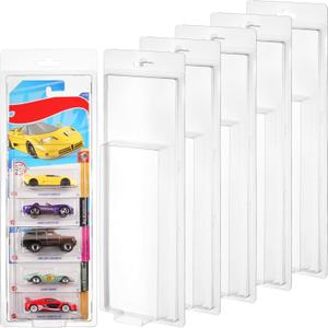 6 Pack 5 Separate Car Protector Case for Hot Wheels Mainline,Protector Packs Compatible with Hot Wheels Model,5 Car Clamshell Display Clamshell Cases Plastic Display Protective Case for Hot Wheel