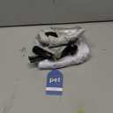 SCENEREAL Dog Cone Alternative After Surgery Donut Collar, Soft Pet Recovery Pillow Collar for Medium Large Dogs, Inflatable Adjustable Neck Collars to Prevent Licking, Grey Footprints L