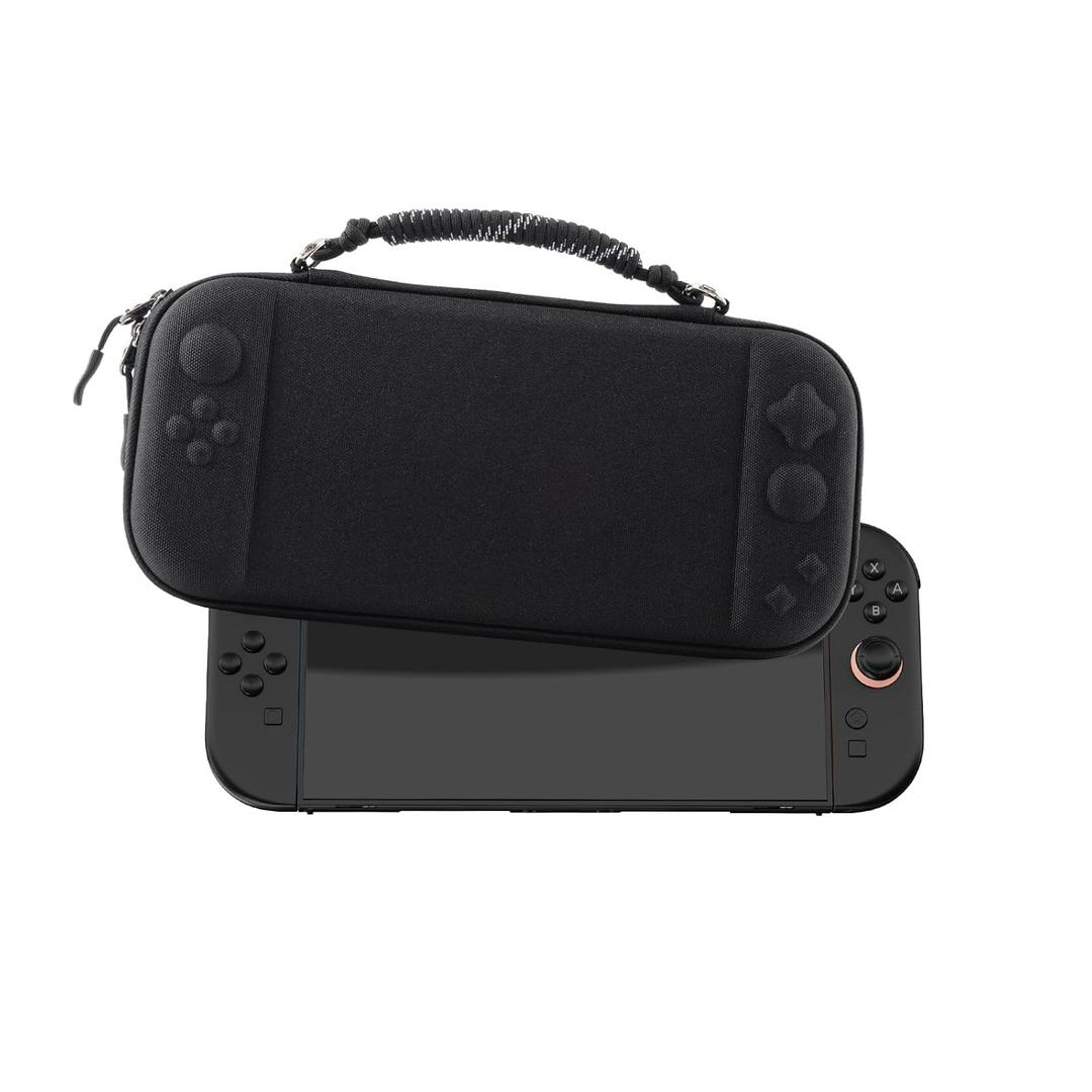 YONMOTTO Slim Carrying Case for Nintendo Switch 2 (2025), Lightweight Protective Hard Shell Portable Travel Case with 12 Game Card Slots & Screen Protector Mat (Black)