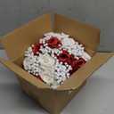 NUPTIO Flower Ball Arrangement Bouquet: 2 Pcs 8.6 inch Diameter Crimson Rose Fake Babys Breath Artificial Flowers for Wedding Centerpiece Event Party Tables Decorations