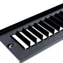Fits 2x14 Duct Opening | Toe Kick Vent Cover by Handua | Cabinet Toe Kick Space Register Grille | HVAC Toe Space Vent Cover | Outer Dimensions: 3 3/8" X 15 3/8" | Black