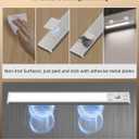 EZVALO 10inch Under Cabinet Lighting, 2500mAh Rechargeable Motion Sensor Lights Indoor with 3 Color Temps, 2 Pack Magnetic Closet Light, 80 LED Dimmable Under Counter Lights for Kitchen, Shelf, Stair (Silver)