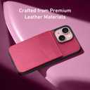Bemal for iPhone 13 Mini Wallet Case, Built-in Card Holder, RFID Blocking, PU Leather Kickstand, Magnetic Closure, Durable Shockproof Phone Cover for Women and Men, Hot Pink