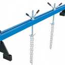 Engine Support Bar, 1100LBS, Transverse Hoist Dual Hooks | Steel frame, 1100LBS capacity, dual hooks, adjustable height, chain locking, rubber feet, engine transmission repair