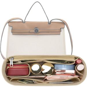 Lckaey Purse Organizer insert for Handbag Herbag 31 organizer 1011beige-26.5 * 7.5 * 13cm (khaki)