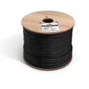 fast Cat. Cat5e Outdoor, 1000ft, Waterproof Direct Burial Rated CMX, Black 24AWG Solid Bare Copper, 350MHz, PoE+, UL Listed, Unshielded UTP, Bulk Ethernet Cable (Cat5e 1000ft)