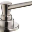 Delta Faucet Pump Soap/ Lotion Dispenser Brushed Nickel, Countertop Soap Dispenser, Top Fill Deck Mount Soap Dispenser, Stainless RP1001SS
