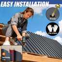 Brakki Metal Roofing Panels 10pcs 52.4 ft², Corrugated Roof Panels, Grey | L42.52"xW17.72", Galvanized Steel, with Screw, Heavy Duty Metal Siding, Suitable for Garages Chicken Coop Shed Stables Patio