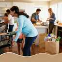 Feifeiya 15 Pcs Trash Compactor Bags for Kitchen with 15 Pcs Adhesive Sealing Strips Heavy Duty Kraft Paper Waste Bags with Leak Proof Liner Fits 15 Inch Rectangular Trash Compactor