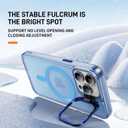 4 x for iPhone 15 Pro Case Compatible with Magsafe, Clear Transparent Camera Kickstand iPhone 15 Pro Case Shockproof Heavy Duty Protective Cover Case for iPhone 15 Pro, Blue02