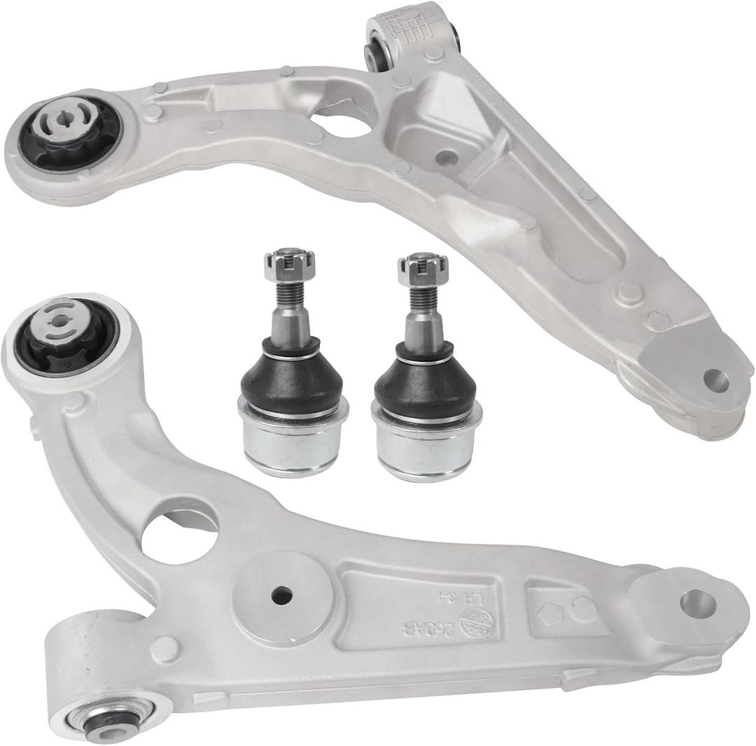 4Pcs Suspension Kit Front Lower Control Arm and Ball Joint Compatible With 2014 2015 2016 2017 2018 Jeep Cherokee Replace #K643179 K643180 K500287