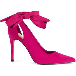 Fashare Womens High Heels Bow Tie Back Sexy Stiletto Ankle Strap Wedding Dress Pumps Shoes Size 8