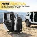 Fit for Jeep Door Storage with Front Hard Top Storage, Upgraded Heavy Duty Easy to Assemble Door Storage Cart fit for 1987-2026 Jeep Wrangler JK JL TJ YJ Gladiator JT 2/4 Doors