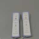 TIANHOO Remote Controller for Wii & Wii U, with Silicone Case and Wrist Strap, 2 pack (White)