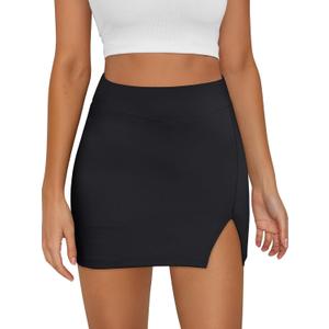 Trendy Queen Women's Black Mini Skirt with Shorts Underneath 2025 Sexy Cute Skorts Fashion Going Out Summer Outfits S
