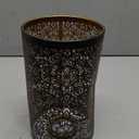 Medium Lamp Shade,Metal Lampshade with Flower Carved Pattern,Modern Style Lampshade for Table Lamp and Floor Light,20 x 12 x 12cm