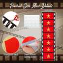 Woanger Plastic Movie Night Runner with Gold Star 30 μm Thickness Runner Rug Red Carpet Decor for Aisle Floor Runway Stage Stair Hallway Movie Theme Birthday Wedding Prom Party (3.3 x 50 Ft,Film)