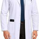 NY Threads Professional Lab Coat for Men Long Sleeve Medical Coat