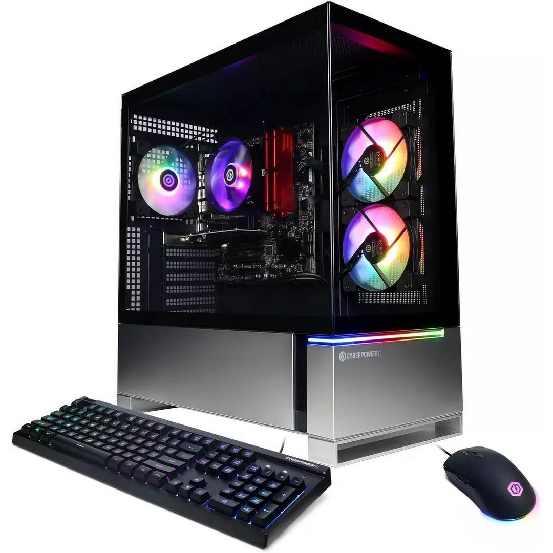 CyberPowerPC Gamer Master Gaming PC, AMD Ryzen 5 5500 3.6GHz, Radeon RX 6400 4GB, 16GB DDR4, 500GB PCIe Gen4 SSD, WiFi Ready & Windows 11 Home (GMA3100A)