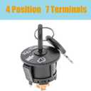 Lawn Mower Ignition Switch 4 Position for Craftsman 532193350 193350 LT1000 LT2000 LT3000 DYS4500 GT5000 Husqvarna YTH24V48 YTH22V46 YTH18542 YTH21k46 Parts with 2 Keys(532193350-7 Terminals)